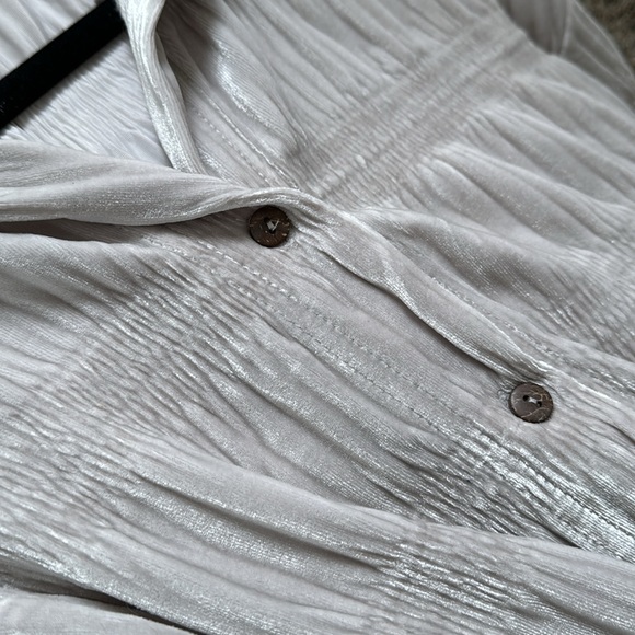 Free people flowy velour button down - Picture 5 of 5